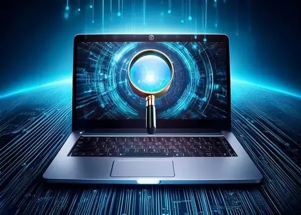 Visuelle Darstellung der Integration von AI Optimization (AIO) in die digitale Suche – Vernetzung, KI und Suchmaschinen im modernen Design.